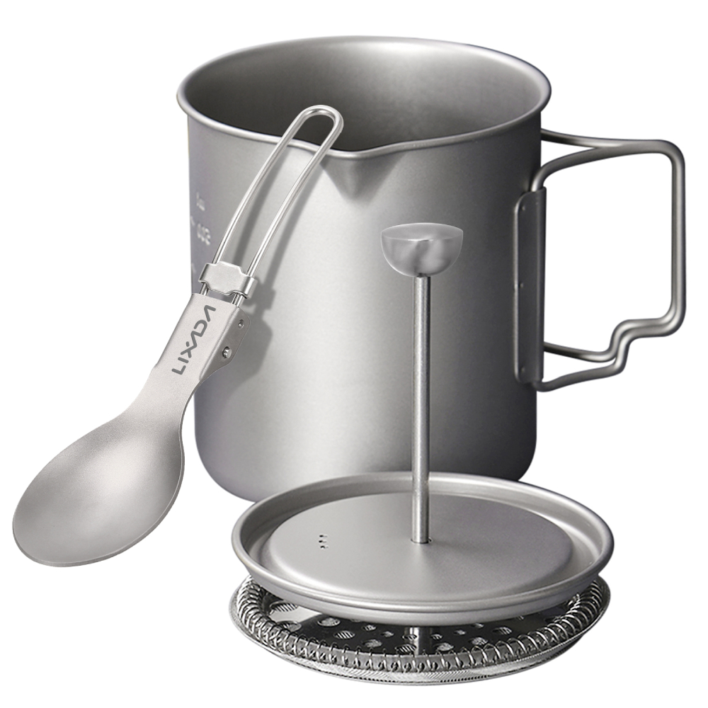 Camping Cooking Hardware - Lixada 750ml Titanium Coffee Cup Mug
