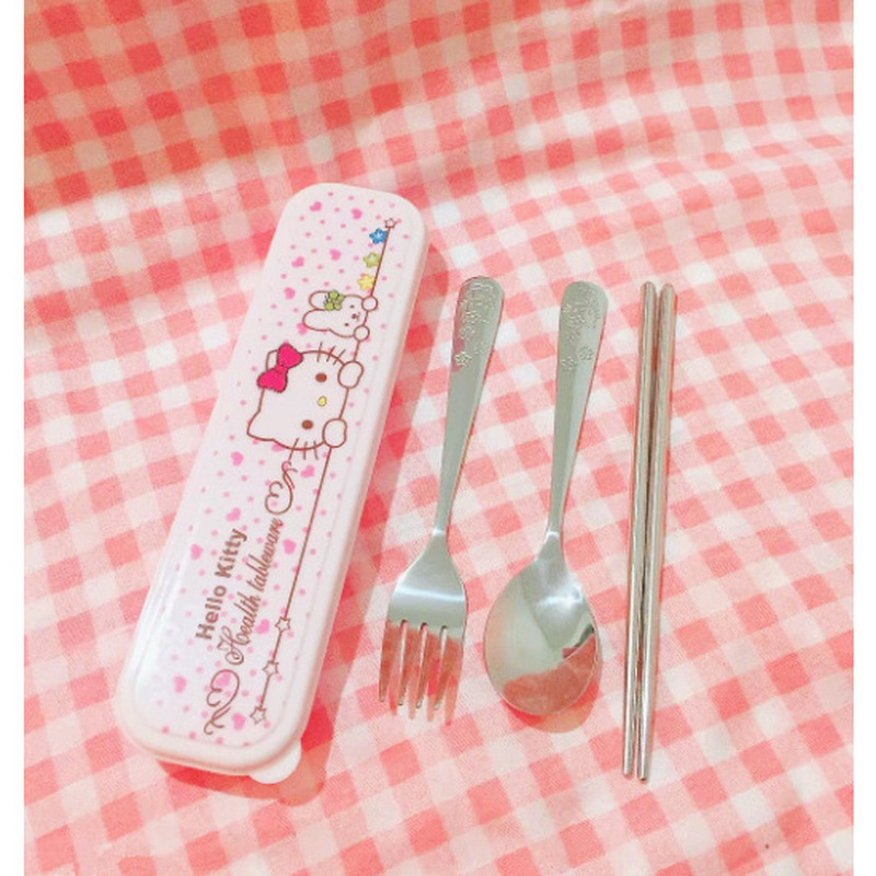 Camping Outdoor Cooking Table - Hello Kitty Stainless Steel Spoon Fork