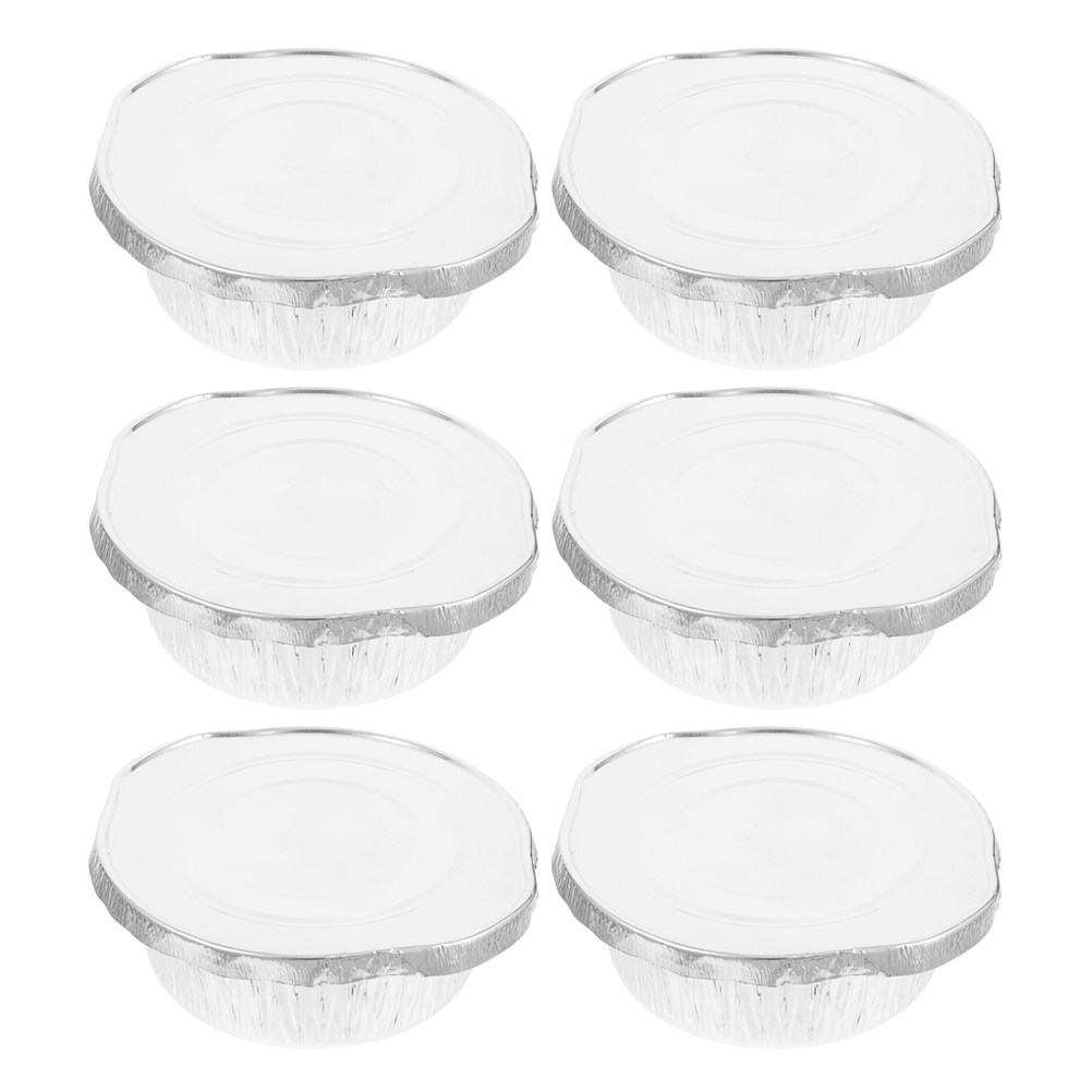 Camping Cooking Pots And Pans - 6Pcs Aluminum Foil Pots Disposable with