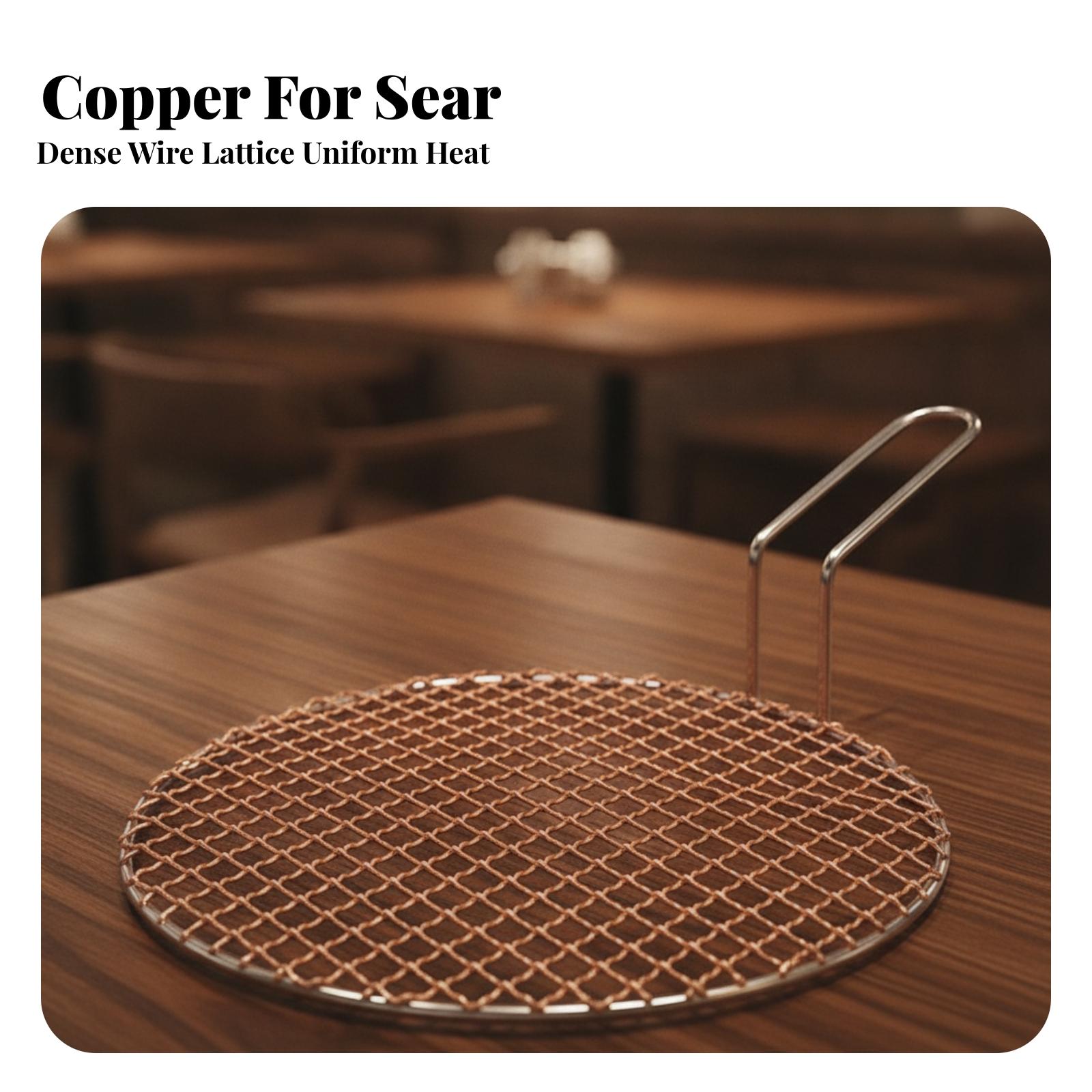 Portable Copper Mesh Round Gri - Cooking Outdoor Camping recension och pris