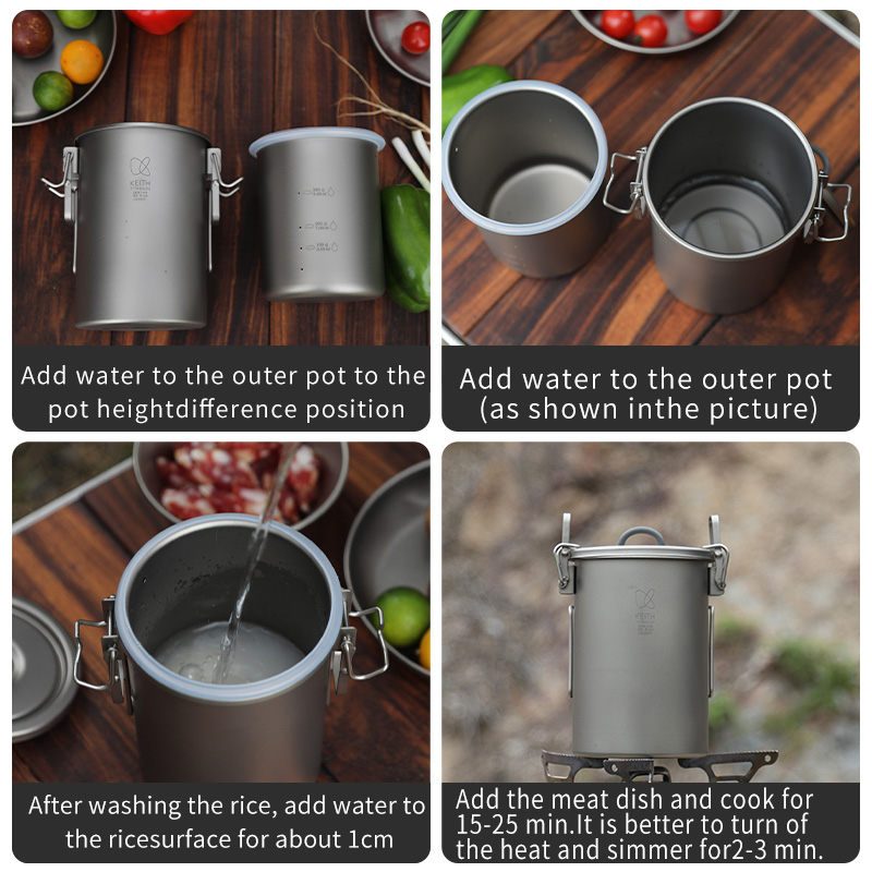 KEITH Pure Titanium Rice Cooke - Camping Cooking Hardware recension och pris