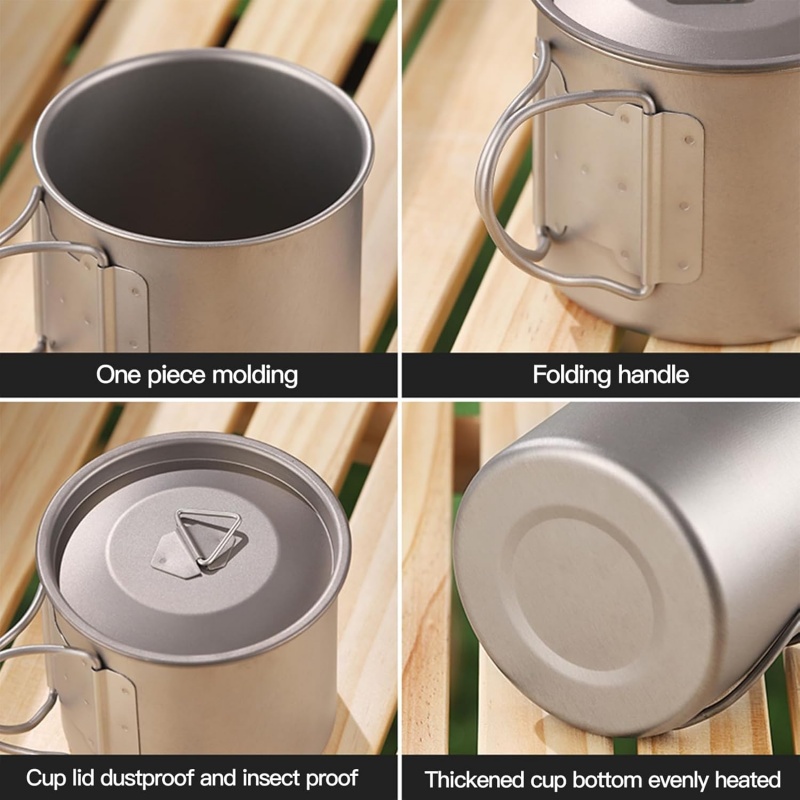 Titanium Camping Mug with Fold - Camping Cooking Hardware recension och pris