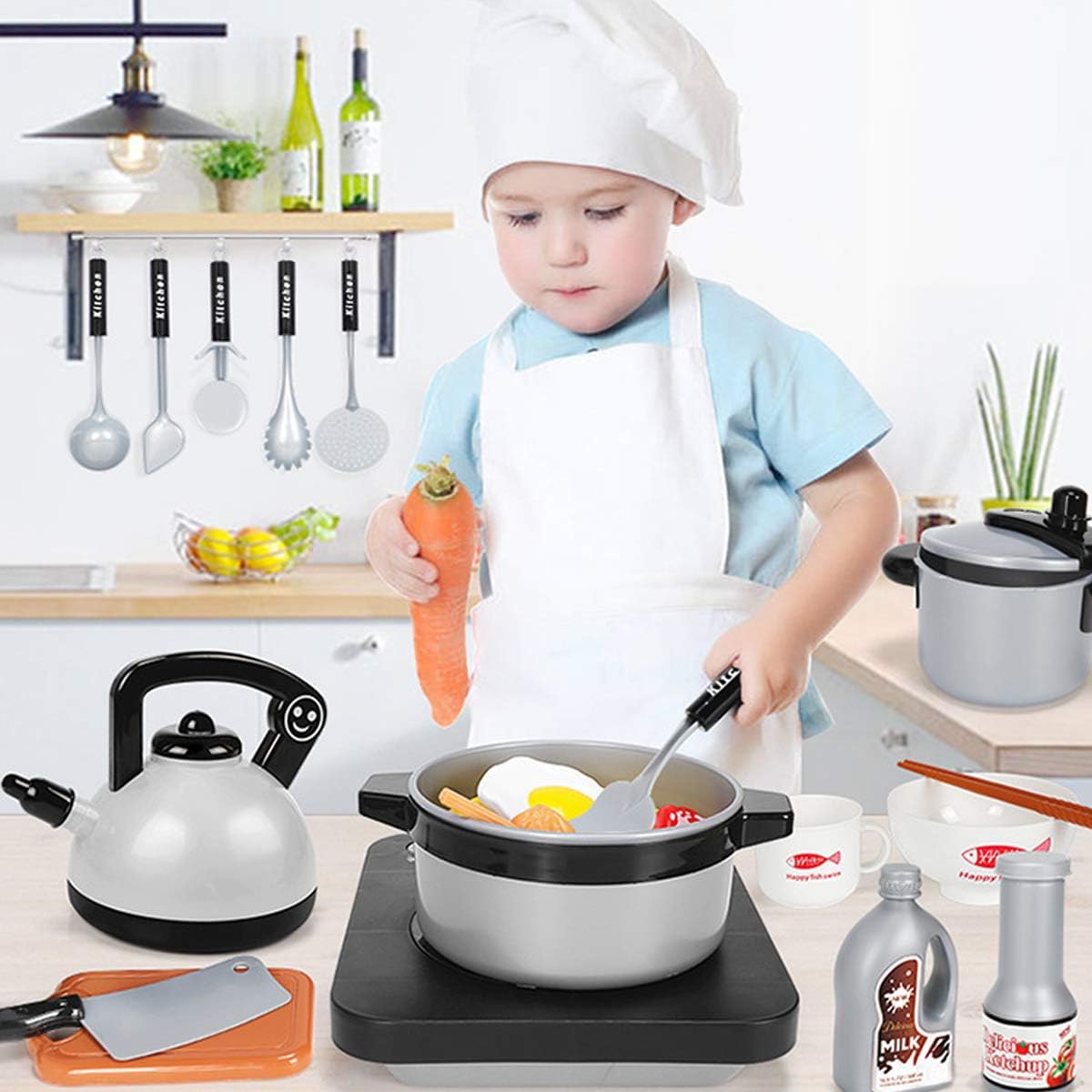 Kids Kitchen Toy Set Toddler P - Camping Cooking With Kids recension och pris