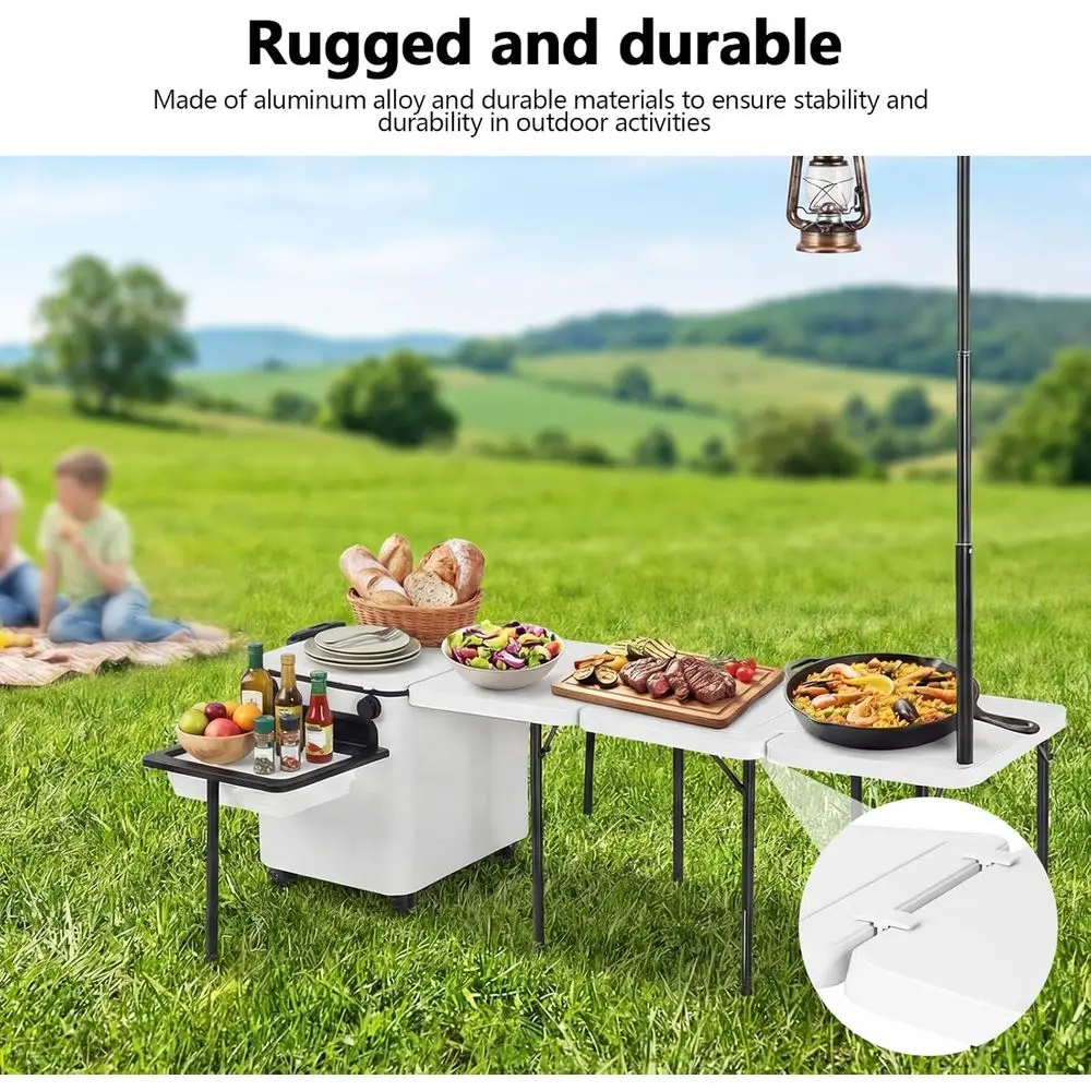 Portable Outdoor BBQ Cart with - Camping Cooking Light recension och pris