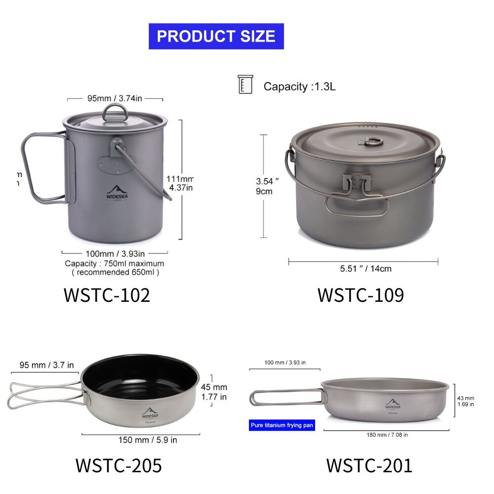 Widesea Camping Tableware Tita - Camping Cooking Kitchen Set recension och pris