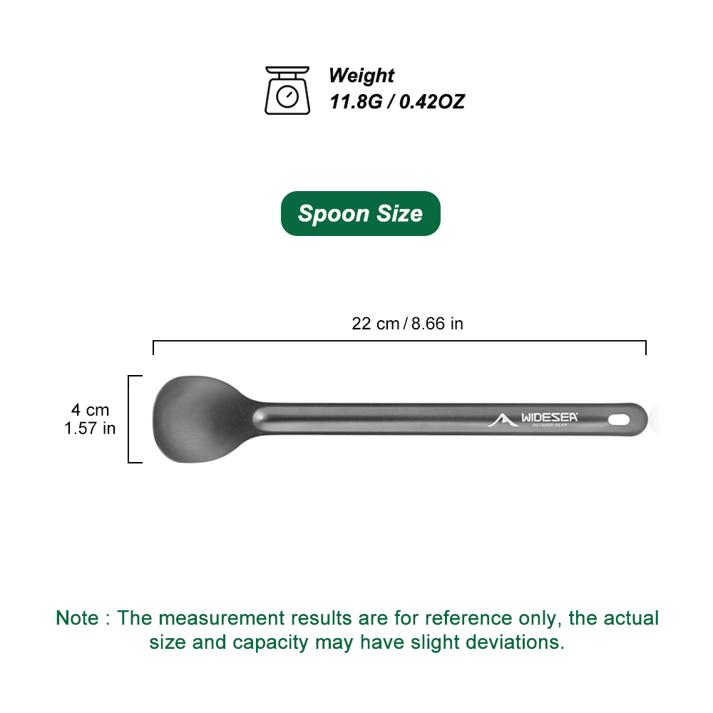WIDESEA alumium camping spoon  - Camping Outdoor Cooking Table recension och pris