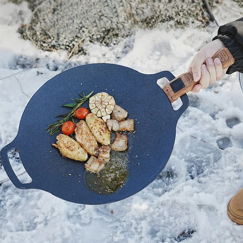 Outdoor Natural Wood Grill Pan - Camping Cooking Hardware recension och pris
