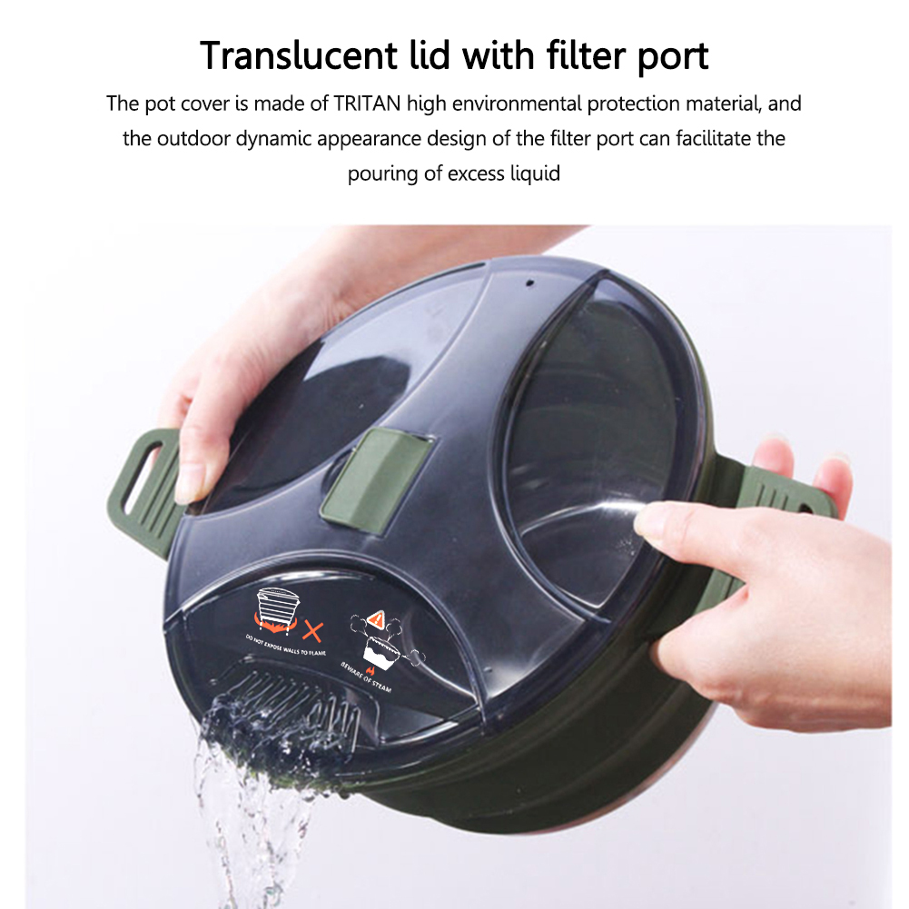 2.5L Silicone Folding Kettle C - Camping Cooking Hardware recension och pris