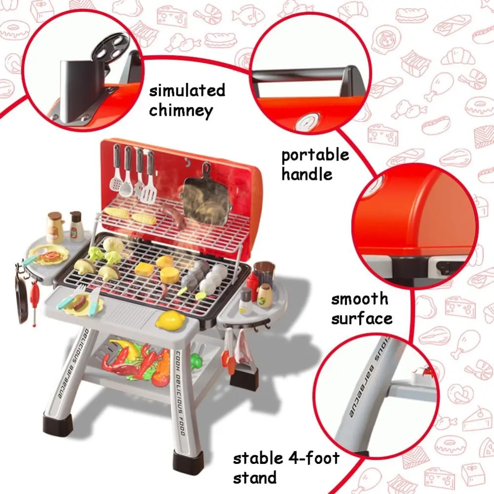 Barbecue Grill Toy Set Kids BB - Camping Cooking With Kids recension och pris