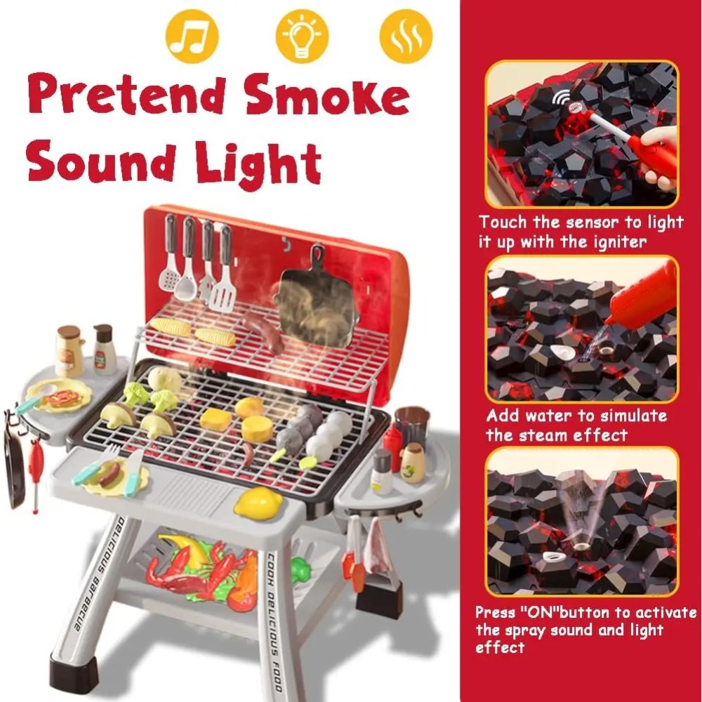 Barbecue Grill Toy Set Kids BB - Camping Cooking With Kids recension och pris