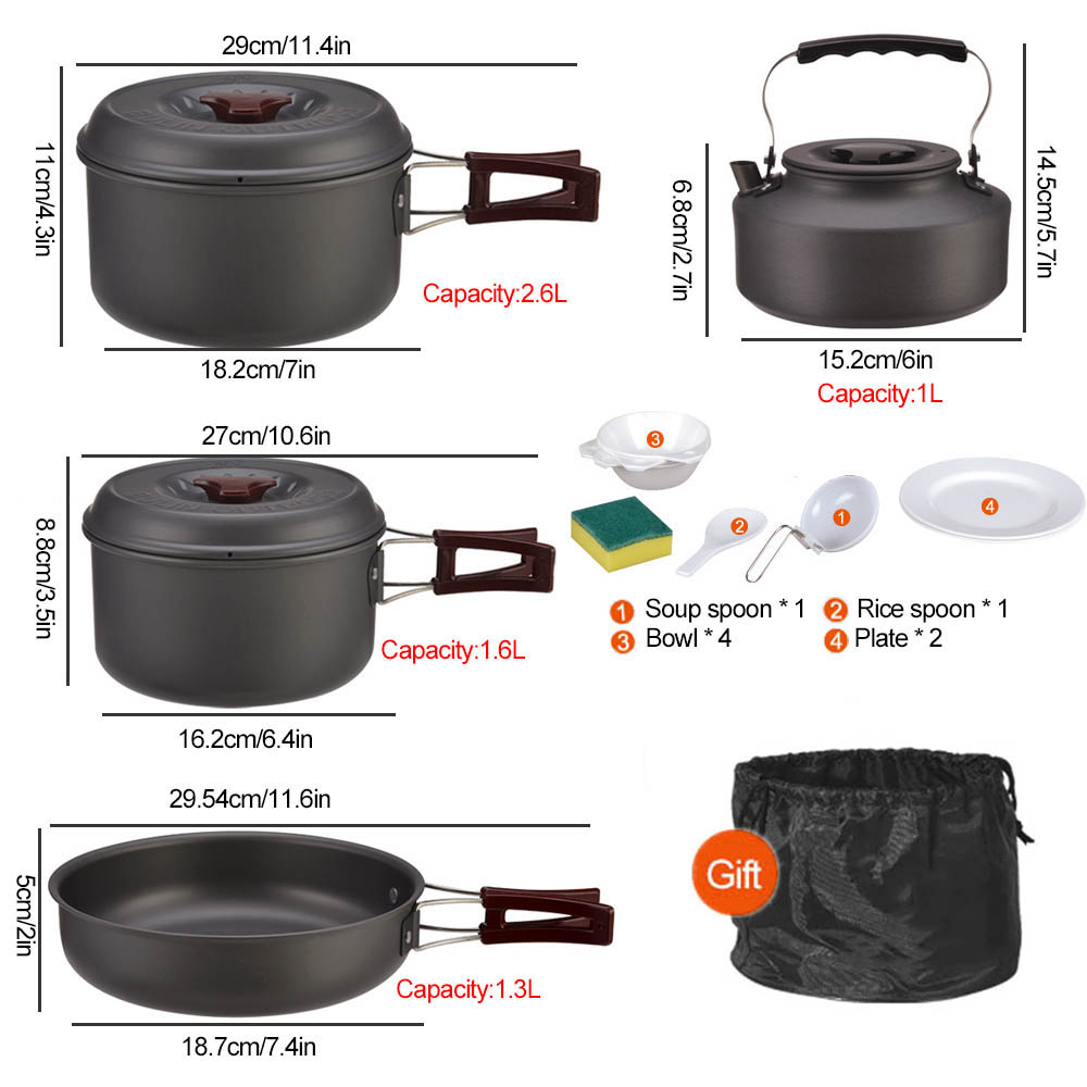 Outdoor cooking 3-4 person pic - Camping Cooking Pots And Pans recension och pris