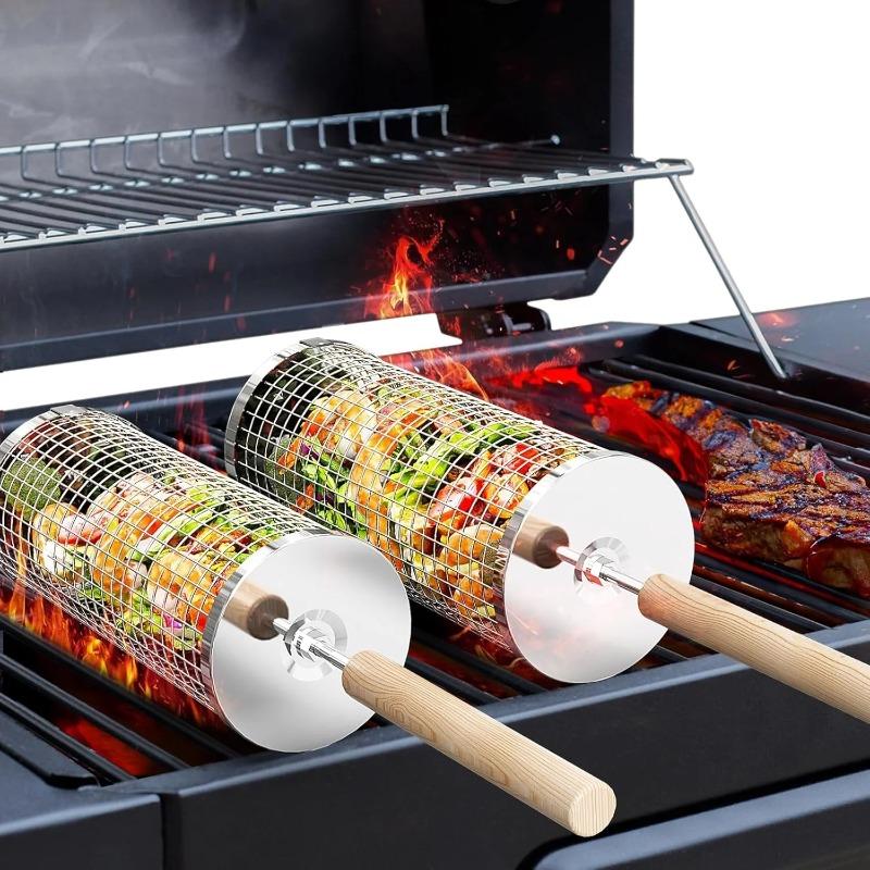 Stainless Steel BBQ Grill Bask - Camping Cooking Device recension och pris