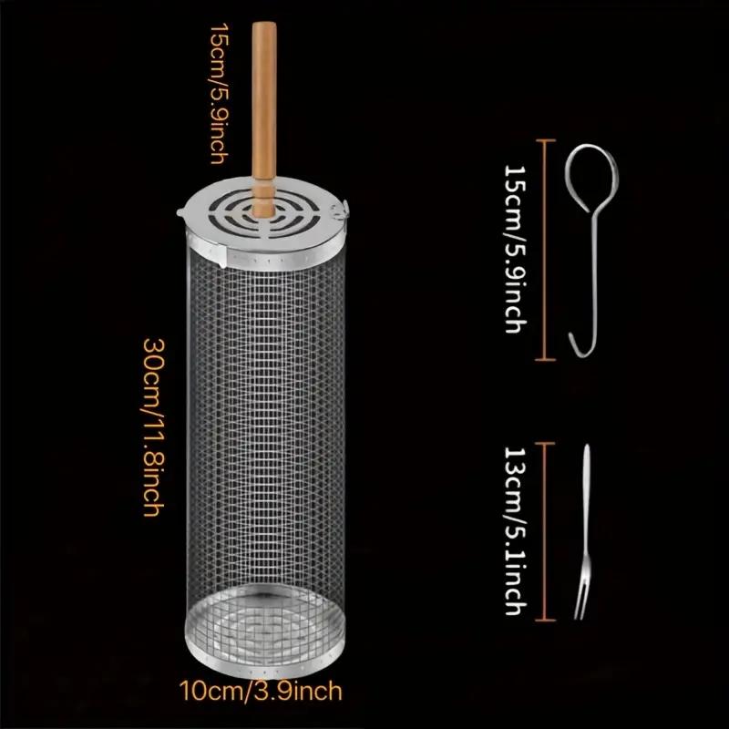 Stainless Steel BBQ Grill Bask - Camping Cooking Device recension och pris