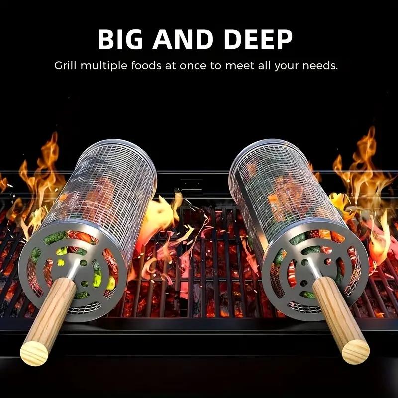 Stainless Steel BBQ Grill Bask - Camping Cooking Device recension och pris