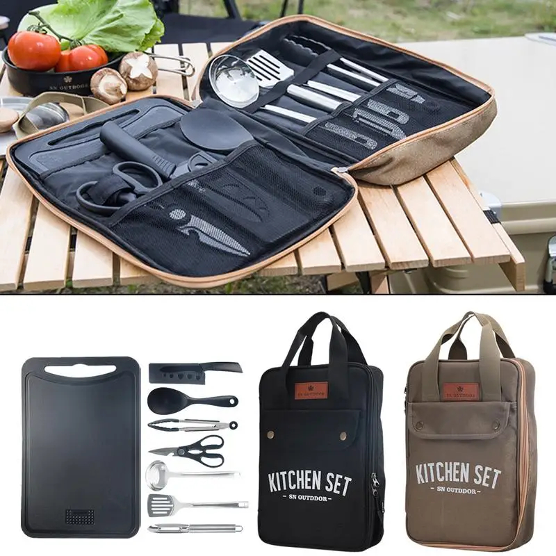8pcs Camping Kitchen Cookware  - Camping Cooking Kitchen Set recension och pris