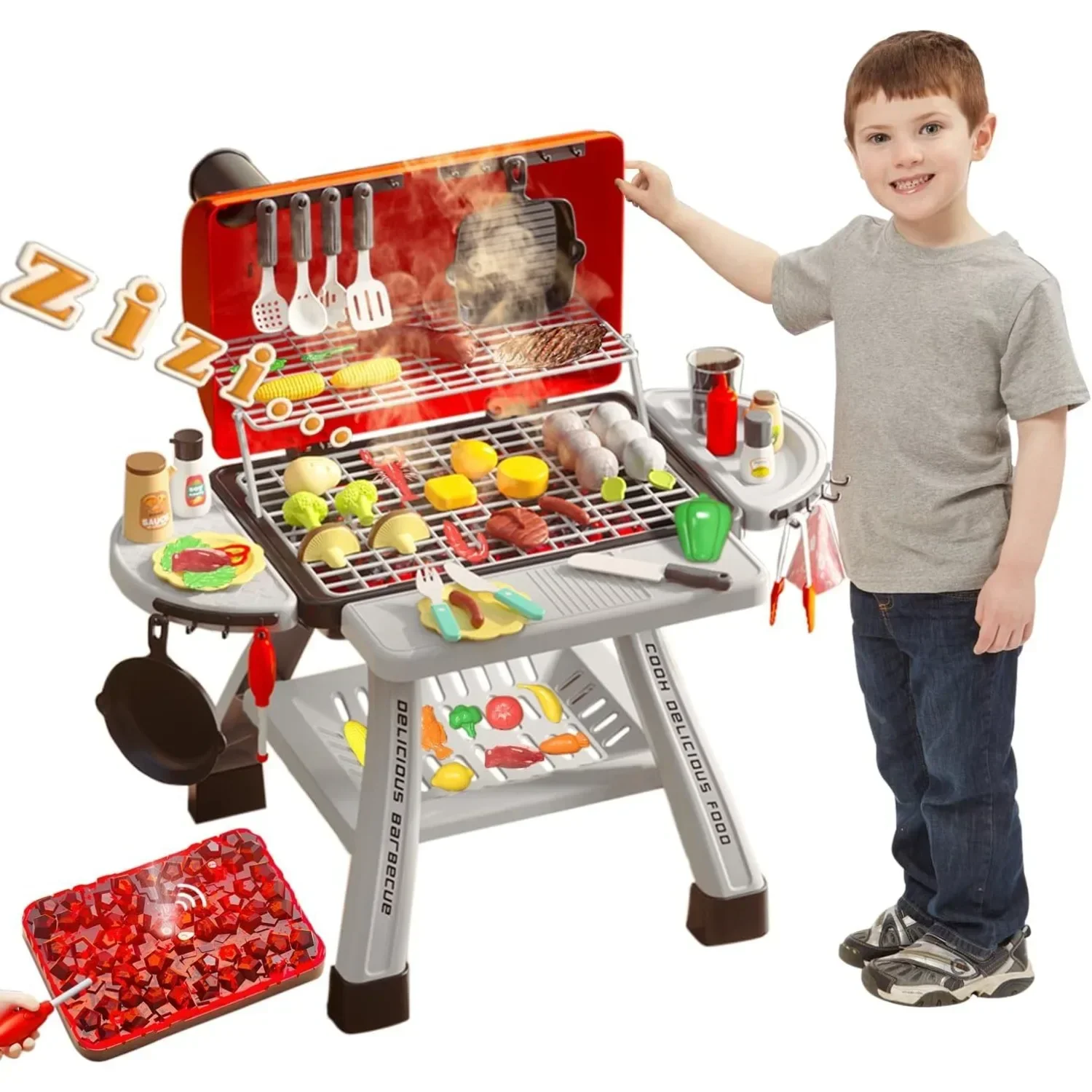 Barbecue Grill Toy Set Kids BB - Camping Cooking With Kids recension och pris