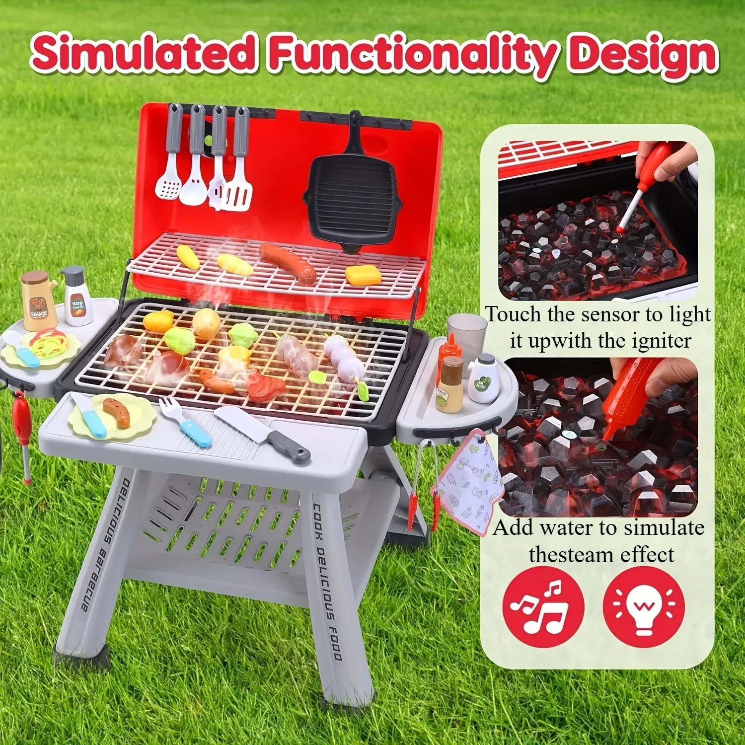 Barbecue Grill Toy Set Kids BB - Camping Cooking With Kids recension och pris