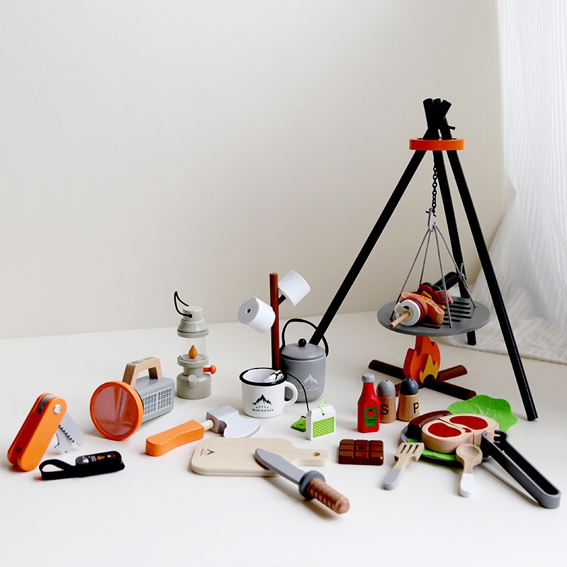 Wooden Camping Pretend Play Se - Camping Cooking With Kids recension och pris