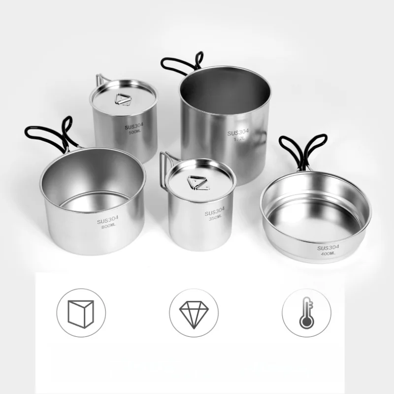 2026 5PCS Camping Cookware 304 - Camping Cooking Pots And Pans recension och pris